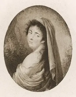 Emma Hamilton Portrait Drucke: Emma Hamilton / Oval Mini