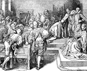 Holy Roman Emperor Charles V Drucke: Emperor Carl V abdicates