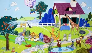 Drucke von Die Zauberhaussammlung, von der Teddybären-Jahrbuch (Datum unbekannt) Wald Und Waldszenen Drucke: Die verzauberte Haus