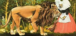 Whimsical Fairy Illustrations Drucke: The Enchanted Lion