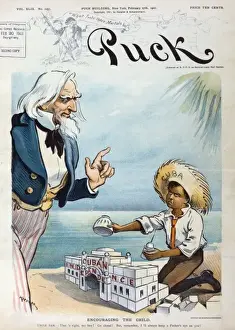 American Patriotism Artwork Drucke: Encouraging the child