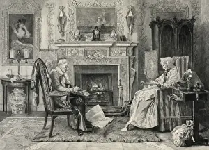 Fireplace Interior Design Drucke: The end of the skein