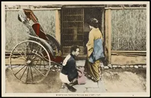 Japanese Rickshaw Drucke: Entering Jap Rickshaw