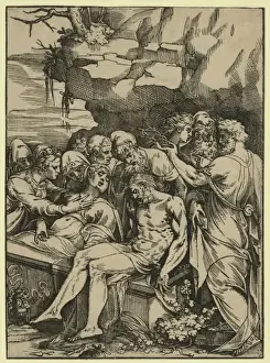 Chiaroscuro Art Drucke: The entombment