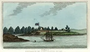 NSW Coastal Scenery Drucke: Entrance of Paramatta river