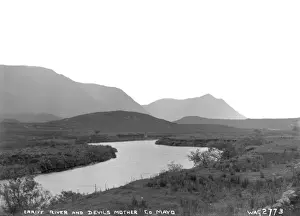 Early 1900s Irish Images Drucke: Erriff River and Devils Mother, Co. Mayo