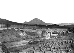 Early 1900s Irish Views Drucke: Errigal and Crolly Bridge