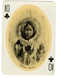 Vintage Playing Cards Drucke: Eskimo Belle