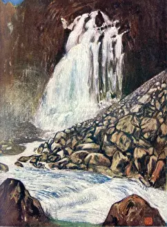 Waterfall In Western Norway Drucke: Espelandsfos, Hardanger