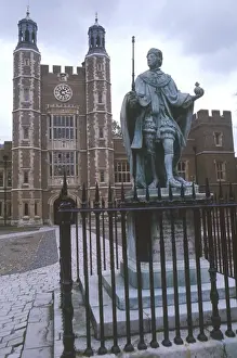 Berkshire England Landmarks Drucke: Eton Quadrangle