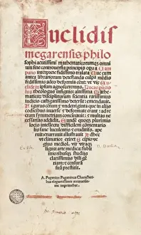 Ancient Greek Mathematics Drucke: EUCLID (c