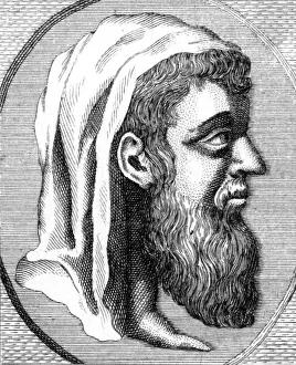 Long Beard Portrait Drucke: Euclid / Profile / Anon