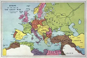 Karten Und Diagramme Drucke: Europa-Atlas 1914