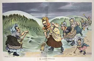 Puck Magazine Cartoons Drucke: The European Partingtons
