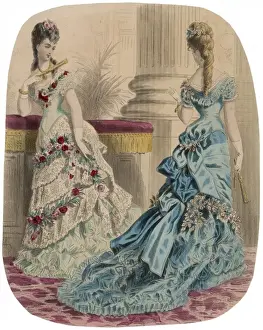 Abendkleider um 1875