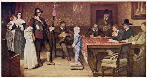 Drucke von Wann sahen Sie letzten Mal Ihren Vater? Parlamentarische Unterstützer verhören den Sohn eines Royalisten Schlacht Drucke: Bürgerkrieg in Großbritannien