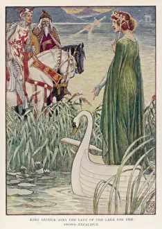 König Artus Drucke: Excalibur Wunschte