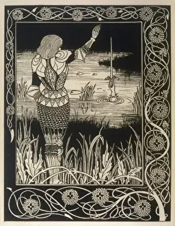 König Artus Drucke: Excalibur ist zurückgekehrt
