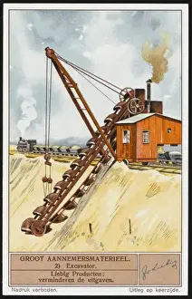 Excavator In Action Drucke: Excavator at Work