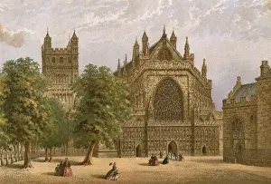 Exeter Cathedral Drucke: Exeter Cathedral / 1876
