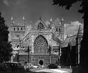 Exeter Cathedral Drucke: Exeter Cathedral 1950S