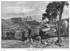 Historical England Views Drucke: Exeter General View