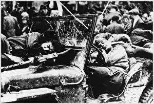 World War 2 Events Drucke: Exhausted Soviet Men