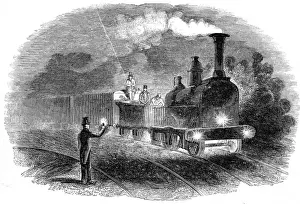 Victorian Era Railways UK Drucke: The Express Mail Train, 1844