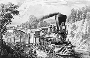 Railway Locomotive Drucke: The express train