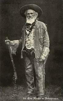 Ezra Meeker tritt als Frontiersmann auf