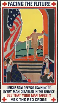 World War I Recruitment Posters Drucke: Facing the future Uncle Sam offers training to every man dis