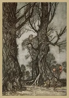 Historical Fairy Illustrations Drucke: Fairy Lantern Bearers
