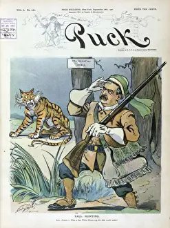Puck Magazine Art Drucke: Fall hunting