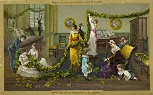 Holiday Home Decor Drucke: Family Decorating