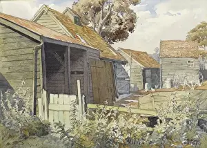 Raymond Sheppard Art Drucke: Farmyard barns