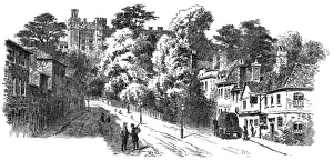 Drucke von Schlossstraße, Farnham, Surrey Datum: 1887 Farnham Drucke: Farnham im Groß-London-Bezirk Surrey in England