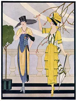 Historical Fashion Illustration Art Drucke: Fashions for Spring, 1919