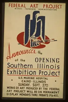 Works Progress Administration Posters Drucke: Federal Art Project, Works Progress Administration, announce
