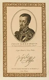 16th Century Royal Portraits Drucke: Felipe (Philip) II