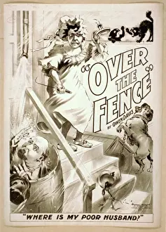 Antique Poster Collection Drucke: Over the fence by Owen Davis
