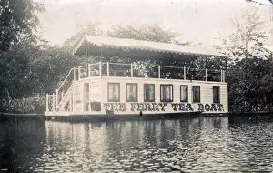 Drucke von Fähre Tee Bootehaus in Wick bei Christchurch nahe Bournemouth im Dorchestershire England Datum : Jahrhundert 1900 Christchurch Drucke: Fähre Teeboot, Wick, Dorset