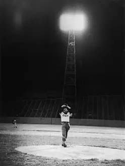 Baseball-Stadien Drucke: Fidel Castro ist ein ehemaliger kubanischer Baseballspieler.