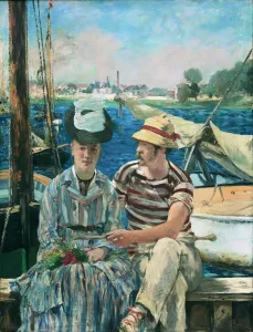 Drucke von MANET, Edouard (1832-1883). Argenteuil. 1874 Impressionistische Gemälde Drucke: Edourd Manet (1832 - 1883). Argenteuil. 1874