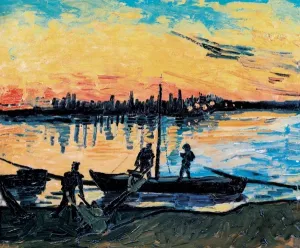 Drucke von GOHG, Vincent van (1853-1890). Die Stevedore im Arlberg. Postimpresionismus. Öl auf Leinwand Impressionistische Gemälde Drucke: Die Steuermänner in Arles