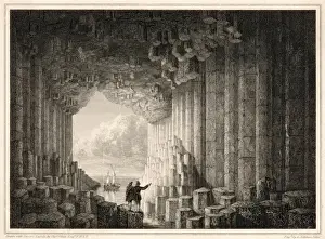 Historical Scottish Landmarks Drucke: Fingal`s Cave / Staffa