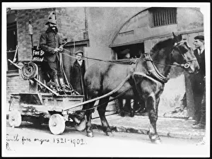 Antique Fire Engines Drucke: FIRE ENGINE 1821 - 1902