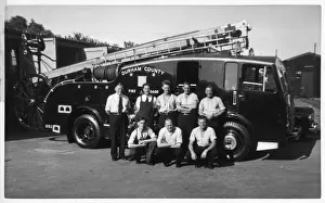Vintage Emergency Vehicles Drucke: Fire Engine 1940S