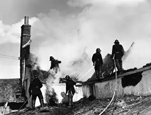Feuerwehrleute im Einsatz, Exminster, Devon
