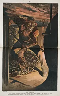 Puck Magazine Art Drucke: The fireman