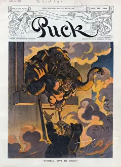 Republican Elephant Cartoon Drucke: Fireman, save my child